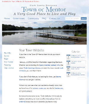 Image of Town of Mentor Wisconsin Website