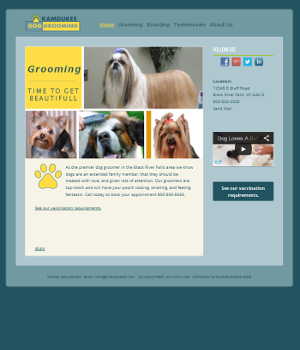web design for dog groomer