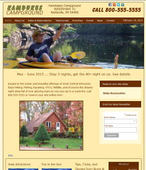 website for campground